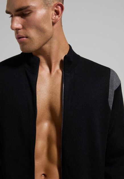 Кардиган BIKKEMBERGS  - Вискоза, Шерсть - цвет черный