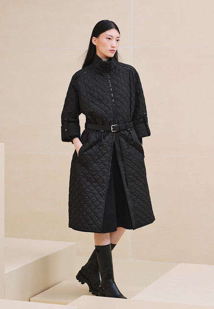 Стёганый плащ HERMES