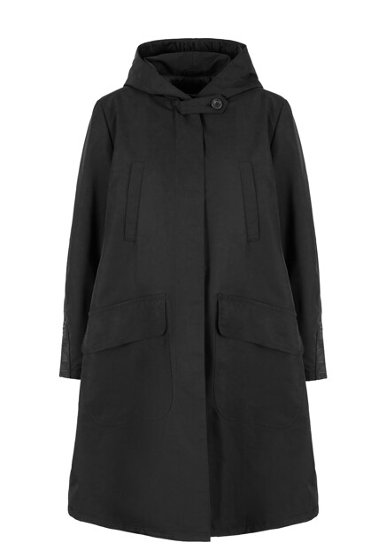 Плащ свободного кроя с логотипированной лентой  EMPORIO ARMANI