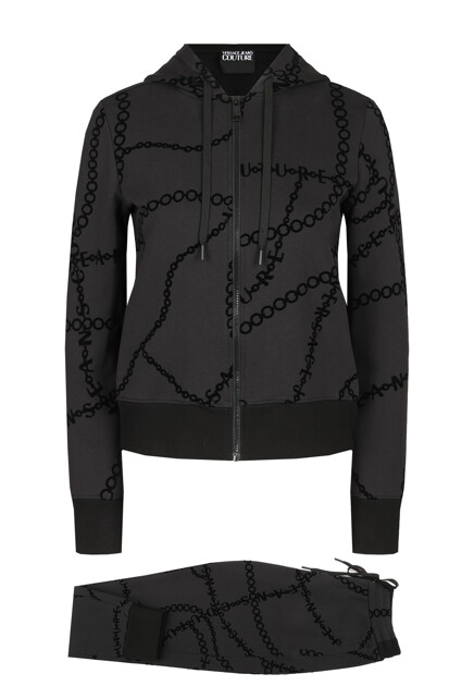 Хлопковый костюм с фактурным принтом VERSACE JEANS COUTURE