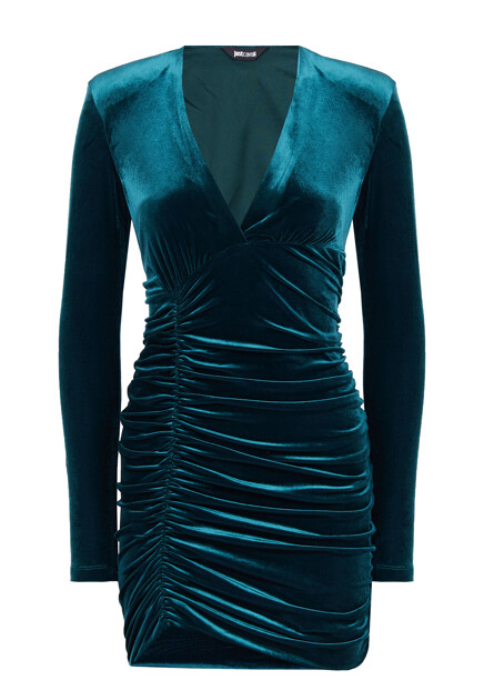 Мини-платье из бархата JUST CAVALLI