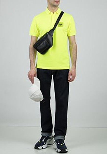 Желтое поло EMPORIO ARMANI