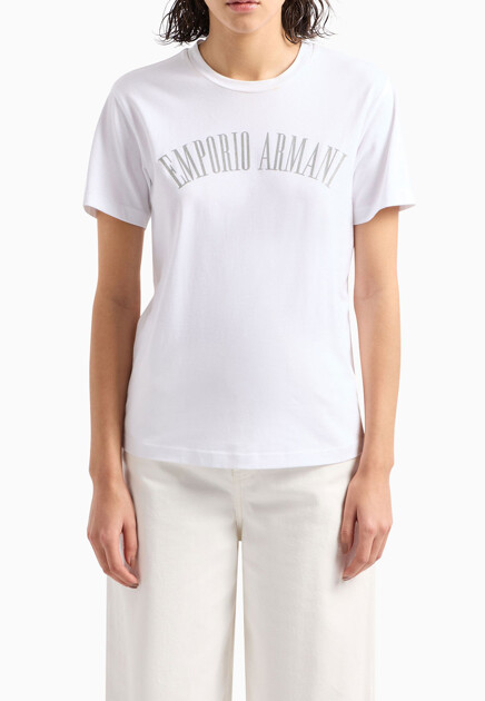 Футболка EMPORIO ARMANI  - Хлопок - цвет белый