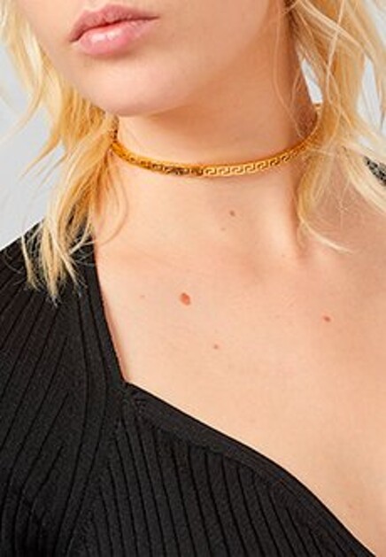 Желтый чокер VERSACE