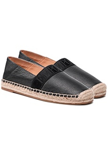 Эспадрильи из зернистой кожи EMPORIO ARMANI