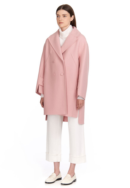 Пальто ERMANNO SCERVINO  - Шерсть - цвет розовый