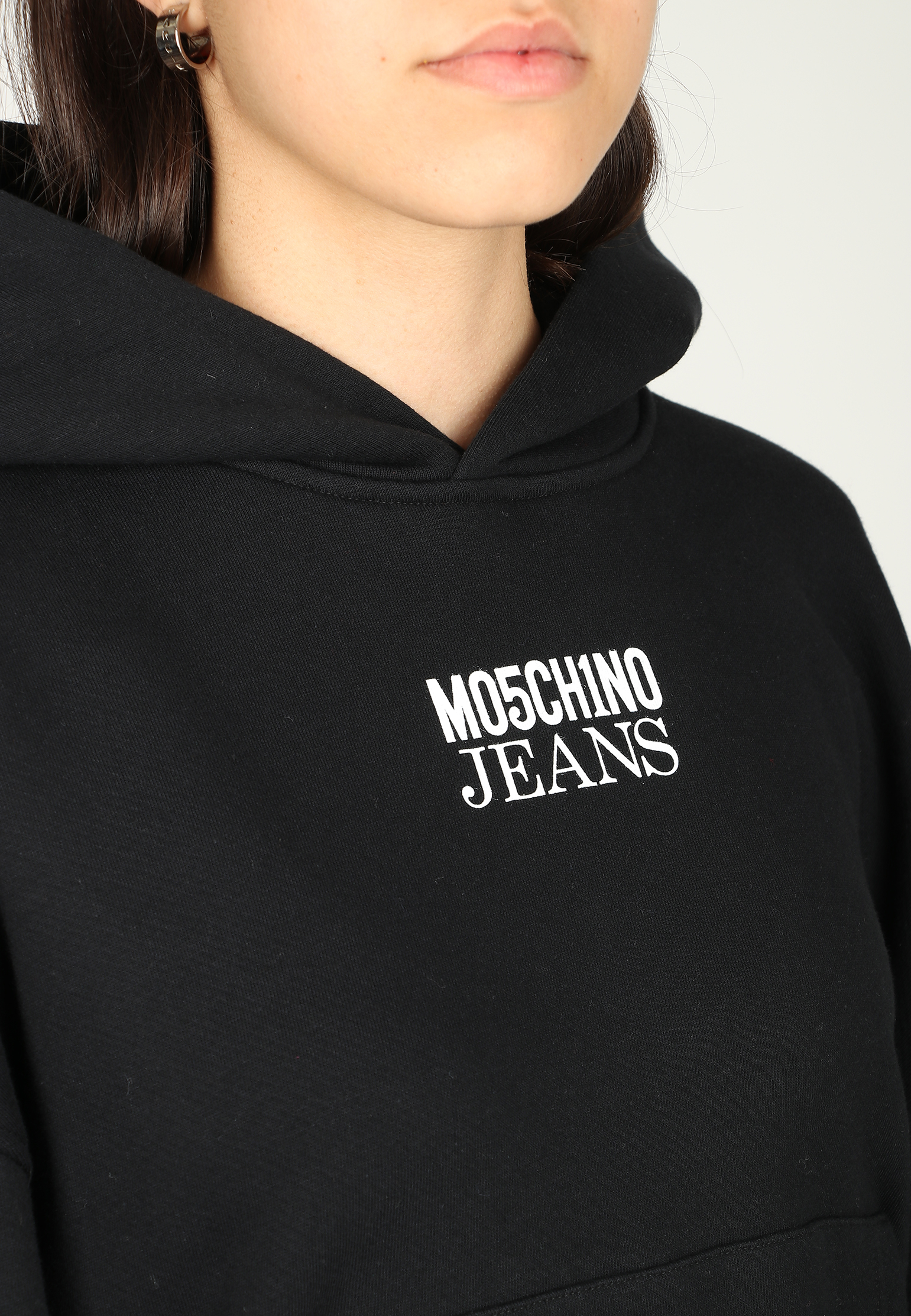 Худи MOSCHINO JEANS  - Хлопок - цвет черный