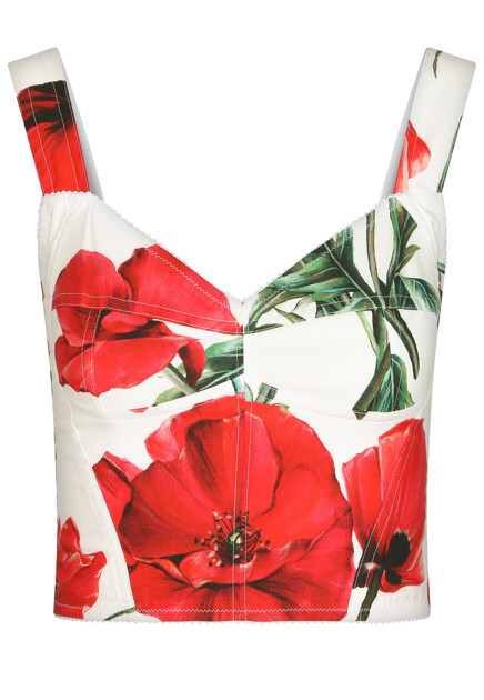 Топ-бюстье из поплина Happy Garden DOLCE&GABBANA