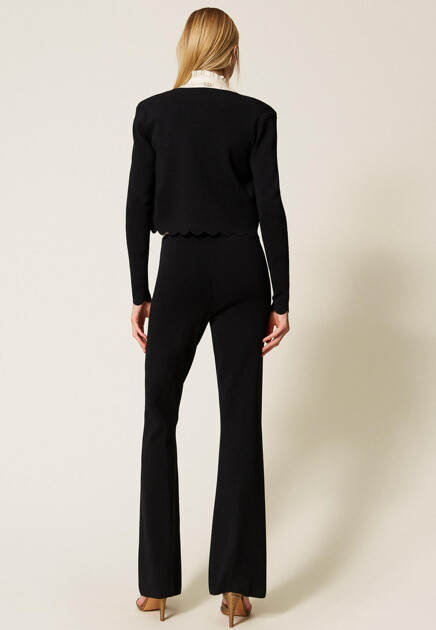 Брюки TWINSET Milano  - Вискоза, Полиамид - цвет черный