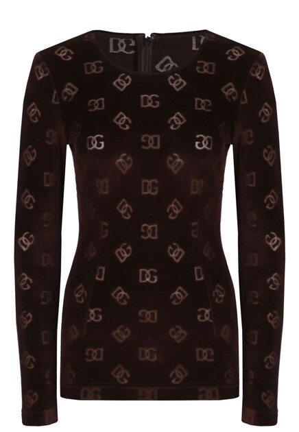 Лонгслив из бархата  DOLCE&GABBANA