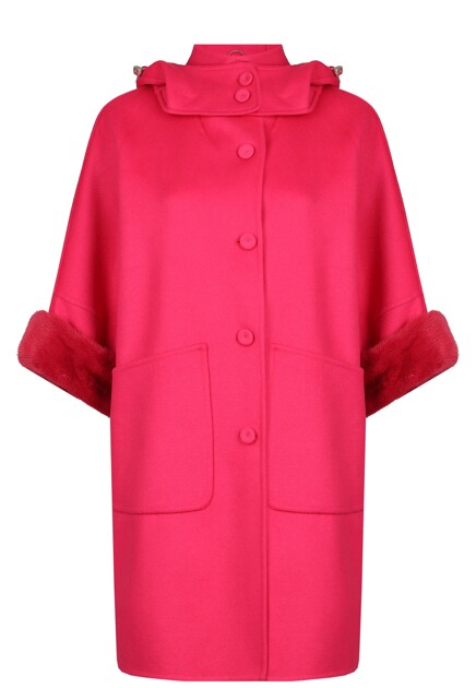 Пальто с меховыми вставками  ERMANNO SCERVINO