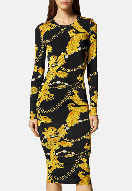 Платье VERSACE JEANS COUTURE  - Вискоза - цвет черный