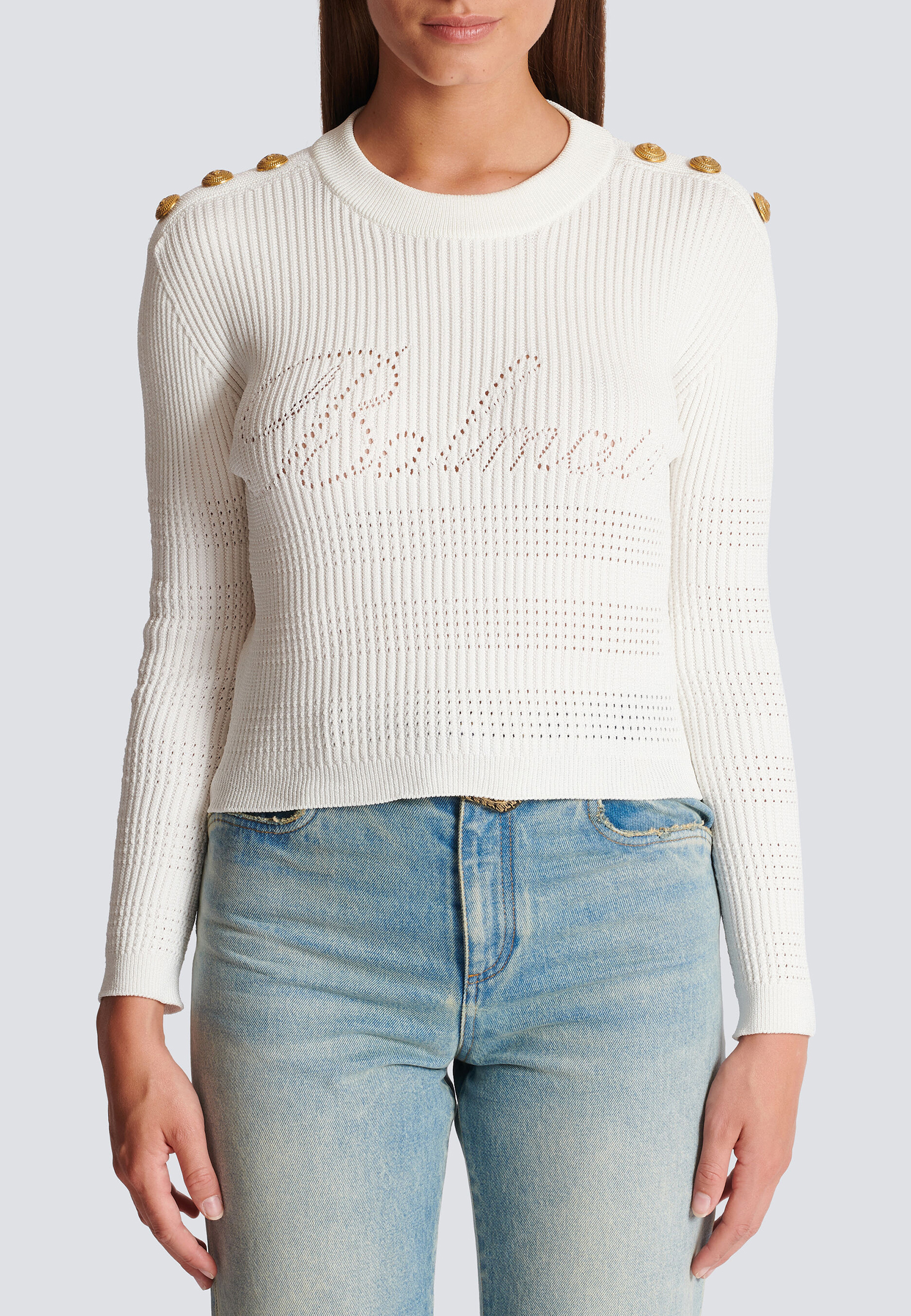Джемпер с логотипом  BALMAIN