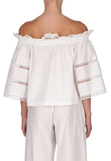 Блуза с открытыми плечами ERMANNO SCERVINO