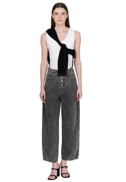Джинсы с мятым эффектом ткани  MM6 Maison Margiela - ФРАНЦИЯ