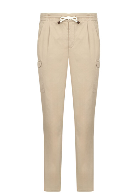 Хлопковые брюки на кулиске  BRUNELLO CUCINELLI