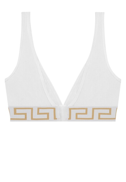 Белый бралетт с каймой Greca от VERSACE - ИТАЛИЯ