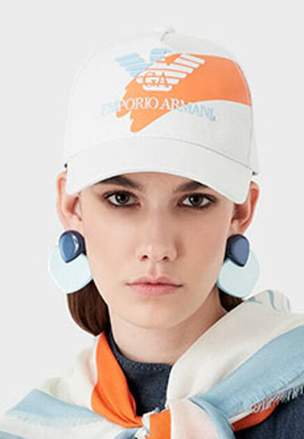 Бейсболка с вышитым логотипом  EMPORIO ARMANI