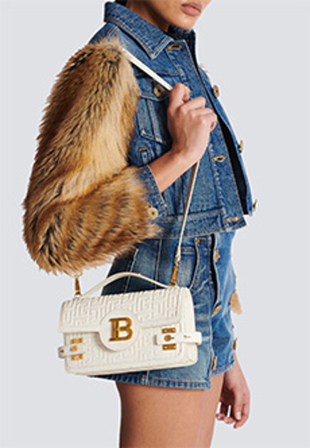 Кожаная сумка B-Buzz 24  BALMAIN