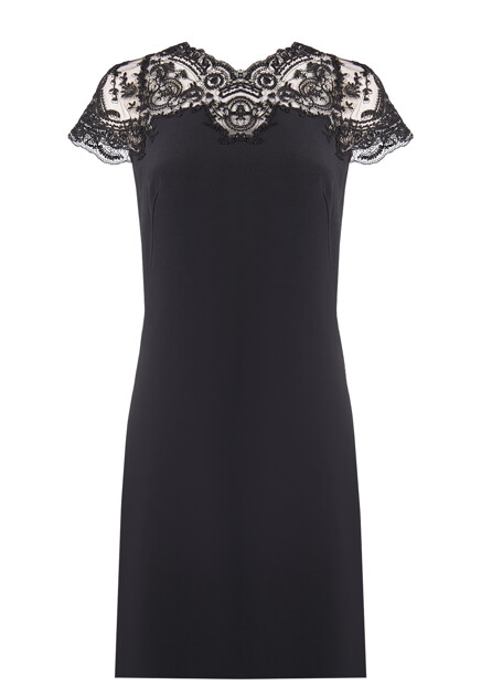 Платье с кружевной вставкой ERMANNO SCERVINO