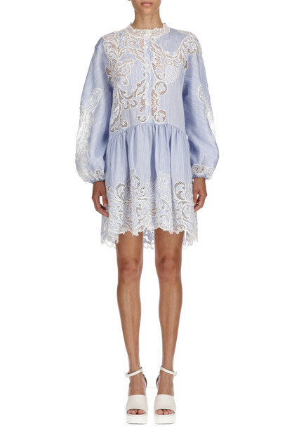 Платье с кружевными вставками  ERMANNO SCERVINO