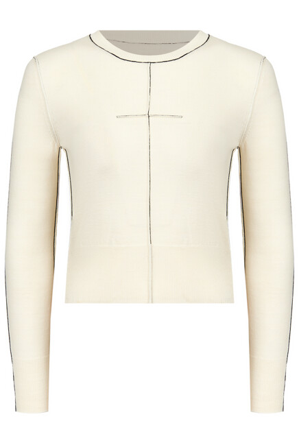 Джемпер с контрастной строчкой  MM6 Maison Margiela