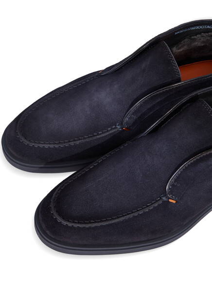 Полуботинки SANTONI  - Замша - цвет синий