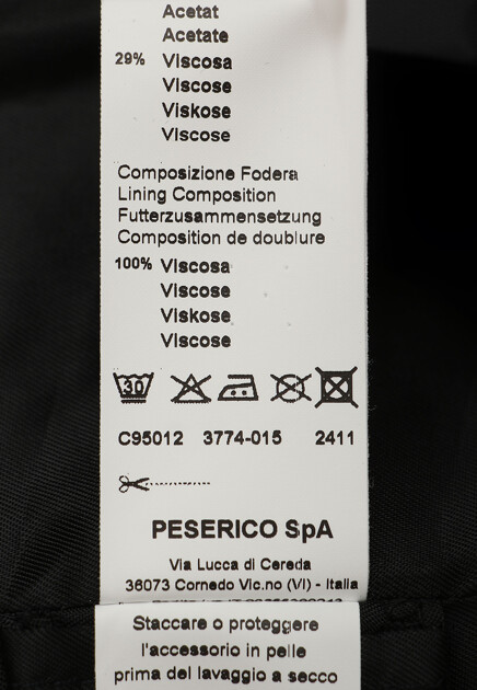 Костюм PESERICO AUREA  - Ацетат - цвет черный