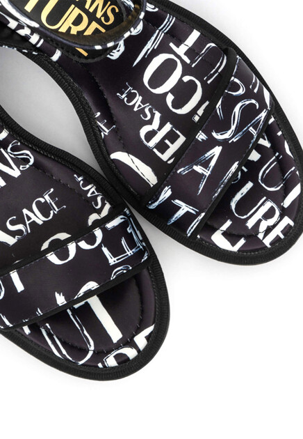 Босоножки VERSACE JEANS COUTURE  - Текстиль - цвет черный