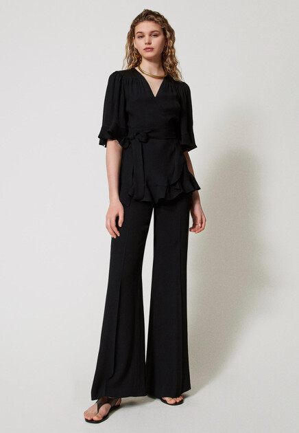 Брюки широкого кроя  TWINSET Milano - ИТАЛИЯ