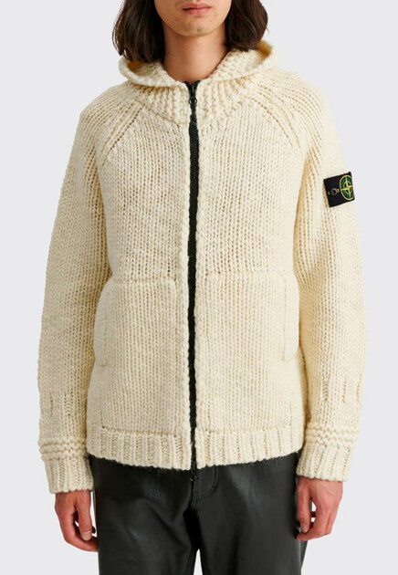 Вязаный кардиган из шерсти STONE ISLAND