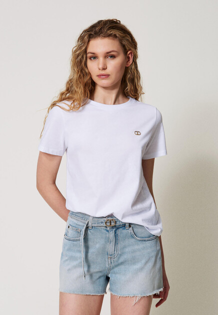 Футболка TWINSET Milano  - Хлопок - цвет белый