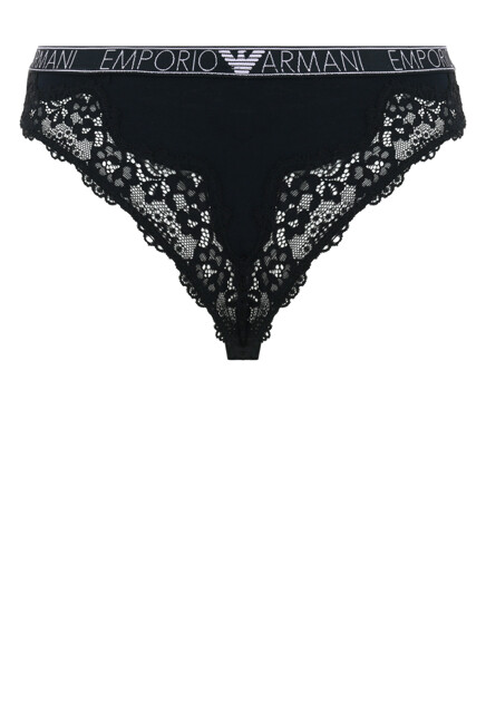 Трусы-слипы с кружевными вставками  EMPORIO ARMANI Underwear - ИТАЛИЯ