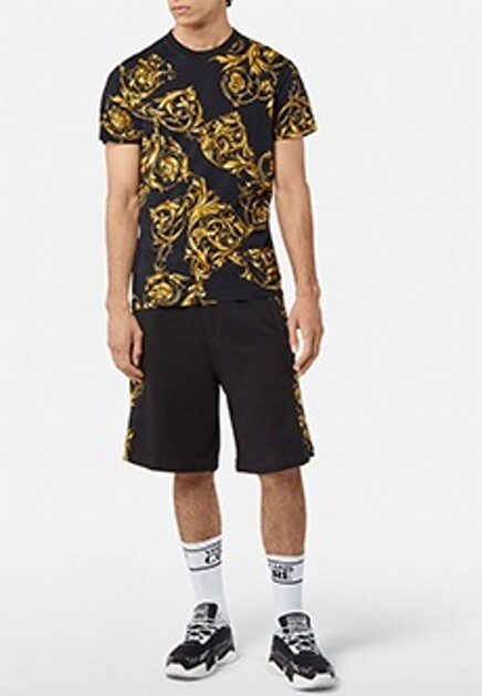 Футболка с принтом Regalia Baroque VERSACE JEANS COUTURE