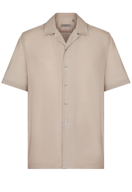 Хлопковая рубашка с короткими рукавами CORNELIANI