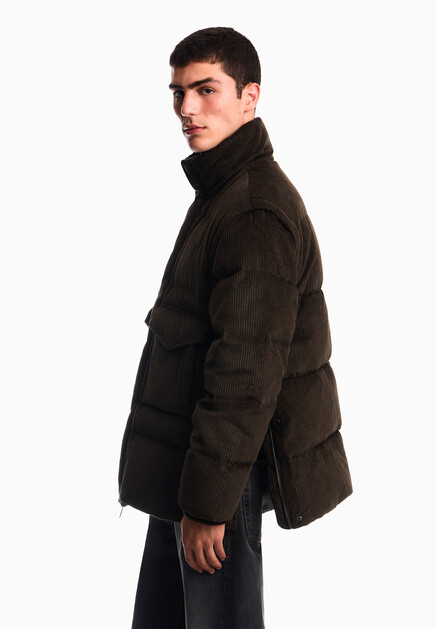 Пуховик EMPORIO ARMANI  - Хлопок - цвет зеленый