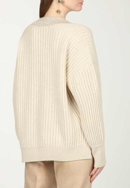 Пуловер BRUNELLO CUCINELLI  - Кашемир - цвет бежевый