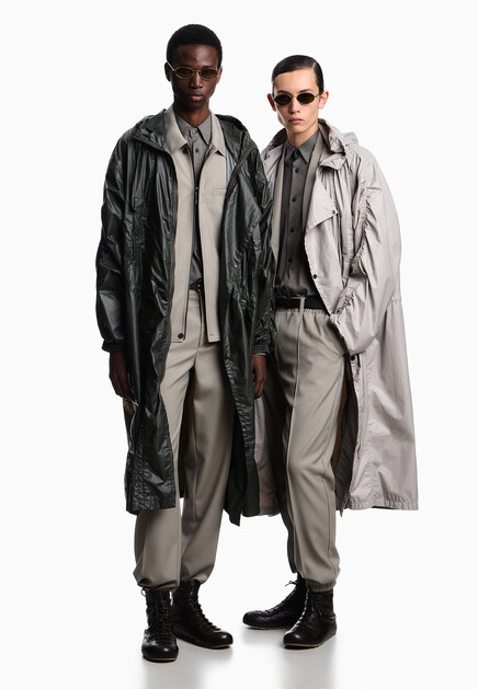 Куртка из легкой шерстяной ткани EMPORIO ARMANI - ИТАЛИЯ