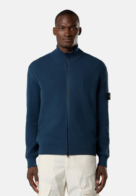 Кардиган STONE ISLAND  - Хлопок - цвет синий