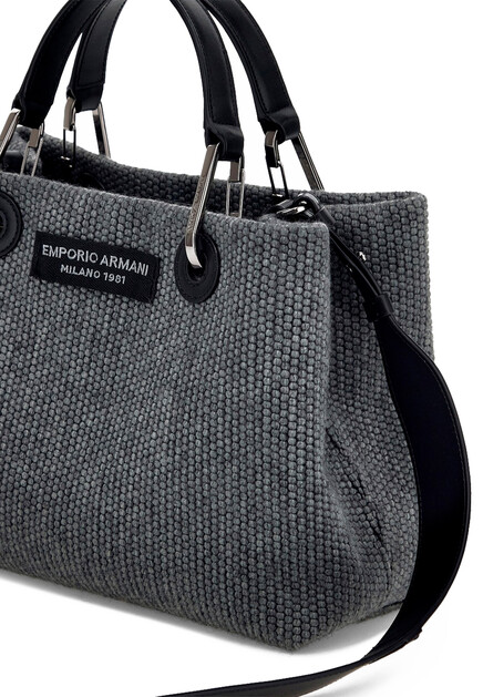 Сумка EMPORIO ARMANI  - Хлопок, Шерсть, Акрил - цвет серый