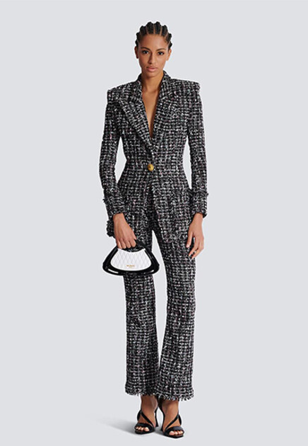Приталенный твидовый жакет BALMAIN