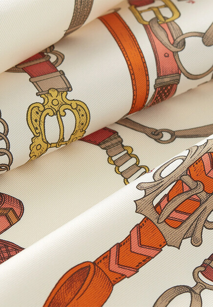 Оранжевый платок HERMES - ФРАНЦИЯ