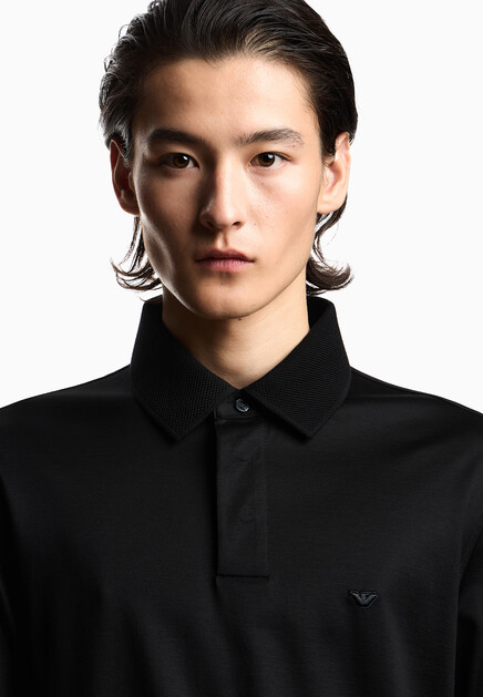 Поло EMPORIO ARMANI  - Хлопок, Лиоцелл