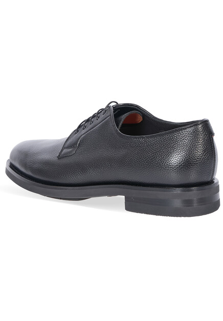 Дерби SANTONI  - Кожа - цвет черный