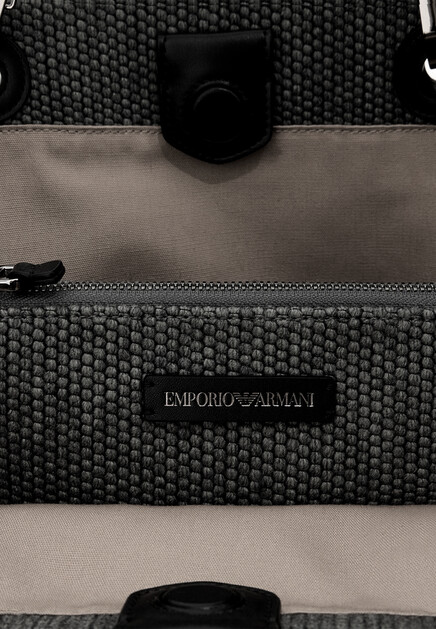 Сумка EMPORIO ARMANI  - Хлопок, Шерсть, Акрил - цвет серый