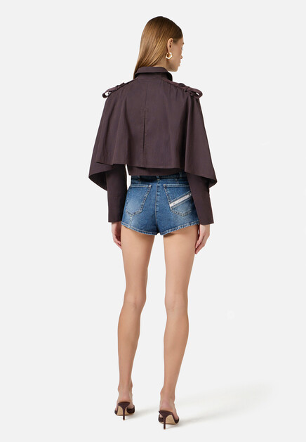 Рубашка ELISABETTA FRANCHI  - Хлопок, Полиамид - цвет коричневый