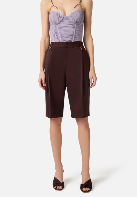 Шорты ELISABETTA FRANCHI  - Полиэстер, Шерсть