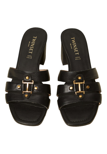 Босоножки TWINSET Milano  - Кожа - цвет черный