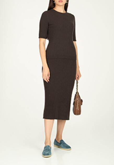 Трикотажная юбка с разрезом ALLUDE