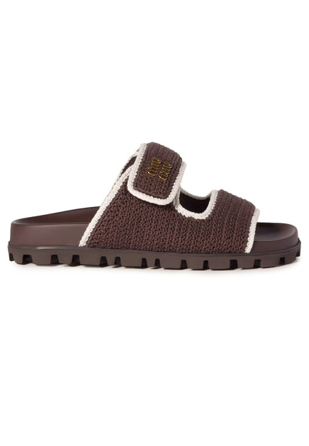 Шлепанцы Chocolate Crochet MIU MIU